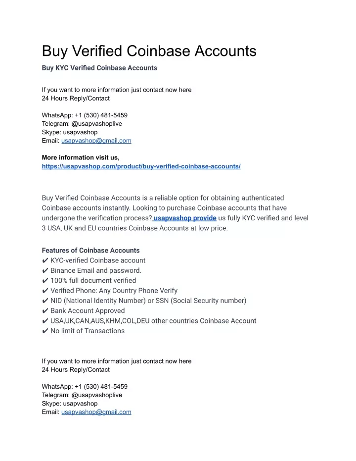 buy verified coinbase accounts