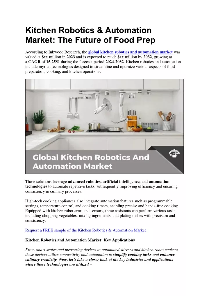 kitchen robotics automation market the future