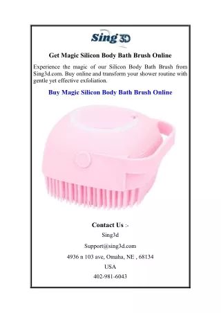 Get Magic Silicon Body Bath Brush Online