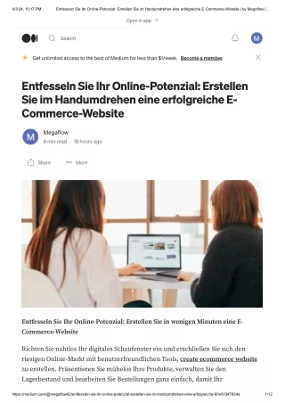 Entfesseln Sie Ihr Online-Potenzial_ Erstellen Sie im Handumdrehen eine erfolgreiche E-Commerce-Website _ by Megaflow _