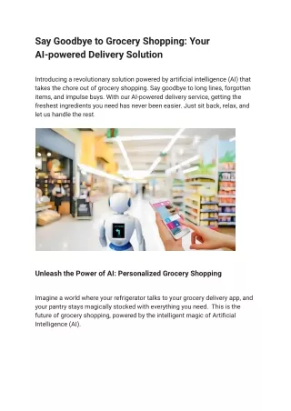 Say Goodbye to Grocery Shopping_ Your AI-powered Delivery Solution