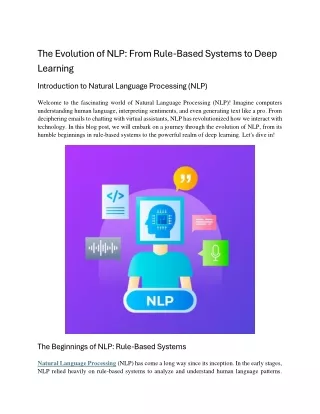 The Evolution of NLP From Rule-Based Systems to Deep Learnin