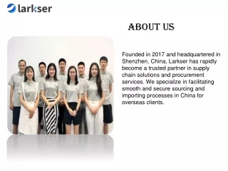 Larkser: Your Best China Sourcing Agent Solution