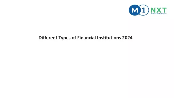 different types of financial institutions 2024