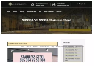 SUS304 vs SS304 Stainless steel | SUS304 supplier in Japan