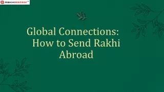 global connections how to send rakhi abroad