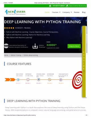 Deep Learning with Python- 4achievers