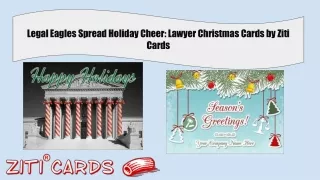 Legal Eagles Spread Holiday Cheer Lawyer Christmas Cards by Ziti Cards
