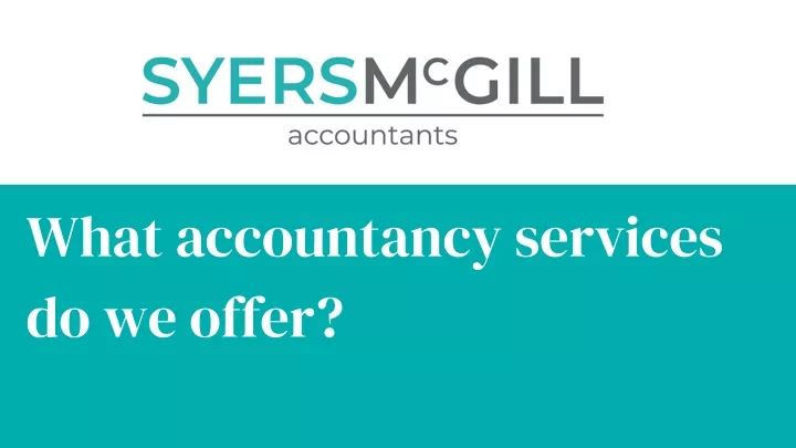 what accountancy services do we offer