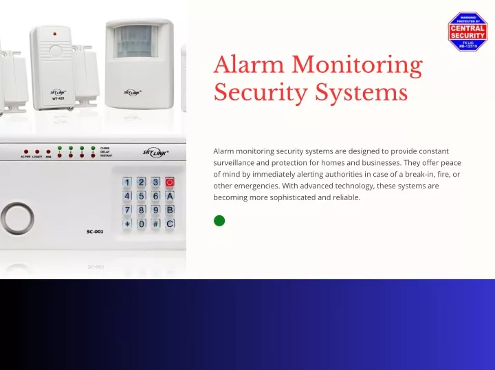 alarm monitoring security systems