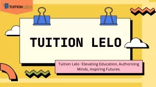 Tutor Job Siwan-Join Tuition Lelo for Rewarding Opportunities