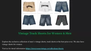 Men’s Vintage Shorts - Vintage Track Shorts for Women