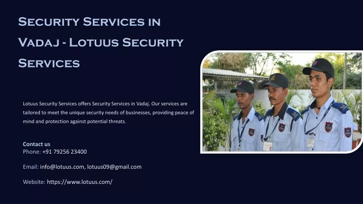 security services in vadaj lotuus security