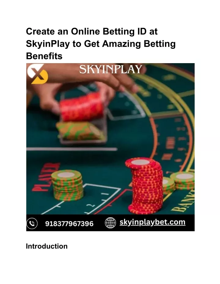 create an online betting id at skyinplay