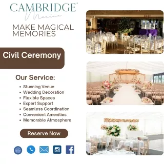 Celebrate Love at Cambridge Marina's Civil Wedding Venues