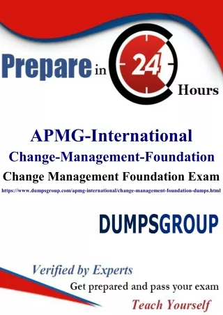Exclusive Offer: 20% Off on Change Management Foundation Study Material at Dumps