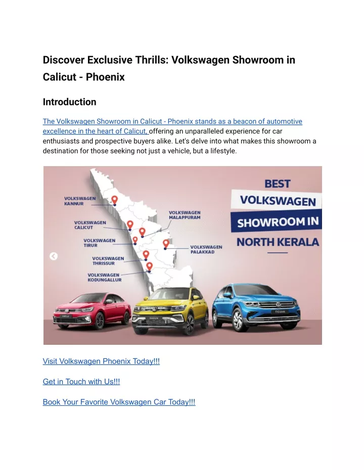 discover exclusive thrills volkswagen showroom
