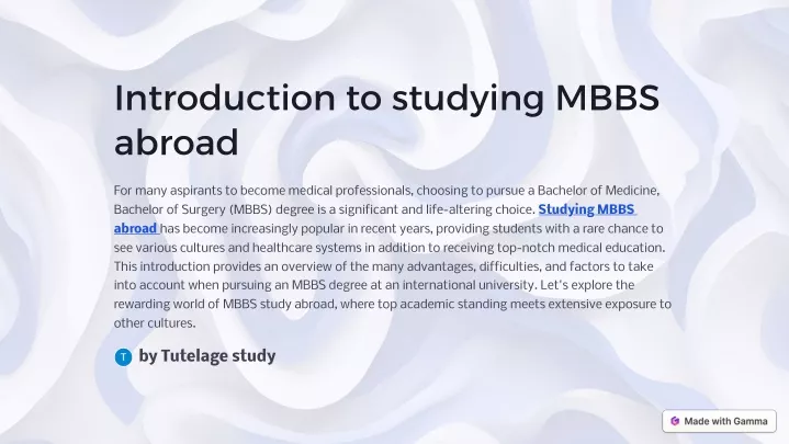 introduction to studying mbbs abroad