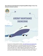 Exploring Aircraft Maintenance Engineering Colleges in Pune Your Pathway to Aviation Excellence - slide 1