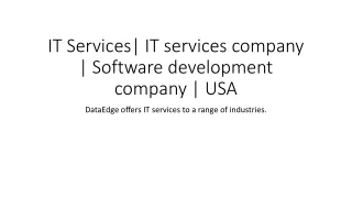 IT Company | IT Services Company | Software Development | USA