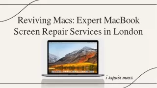 Expert MacBook Screen Repair Services in London