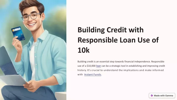 building credit with responsible loan use of 10k