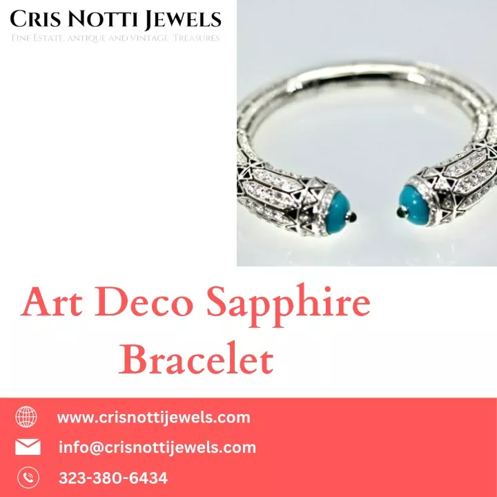 art deco sapphire bracelet