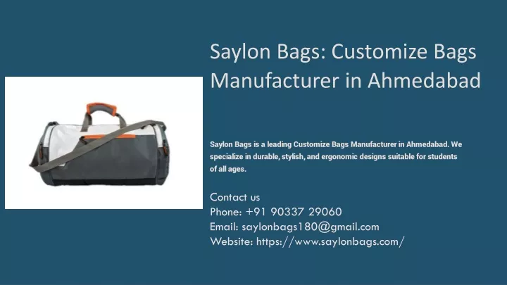 saylon bags customize bags manufacturer