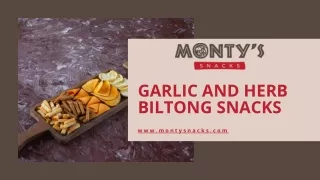 Garlic and Herb Biltong Snacks Monty’s Snacks