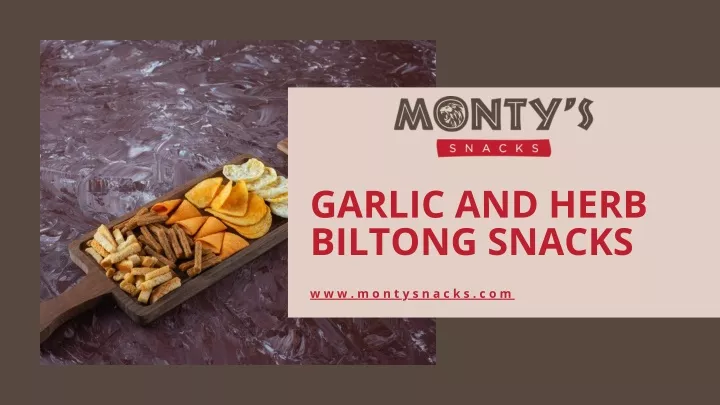 garlic and herb biltong snacks