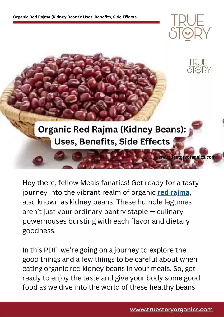 organic red rajma kidney beans uses benefits side