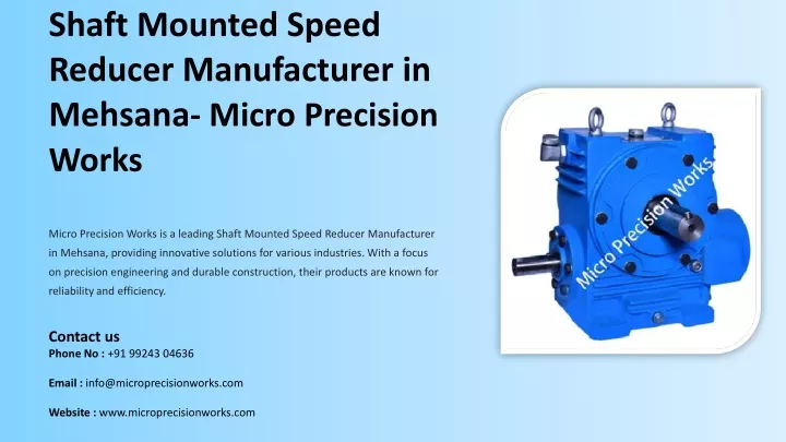 shaft mounted speed reducer manufacturer