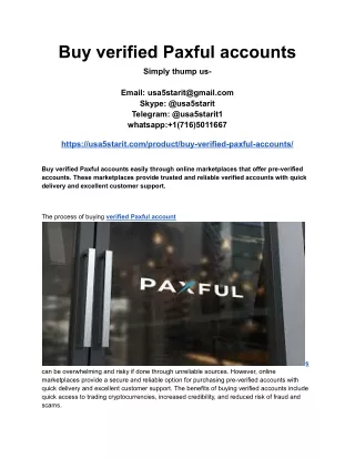 Buy verified Paxful accounts