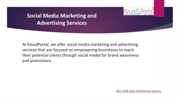 social media marketing and advertising services