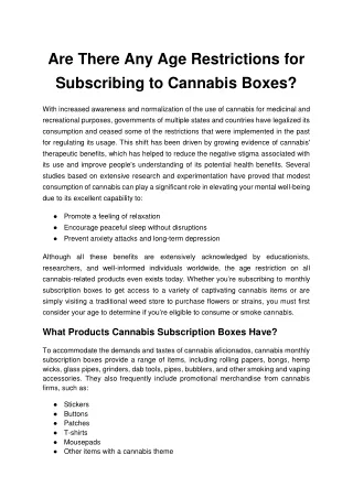 are there any age restrictions for subscribing