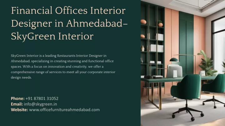 financial offices interior designer in ahmedabad