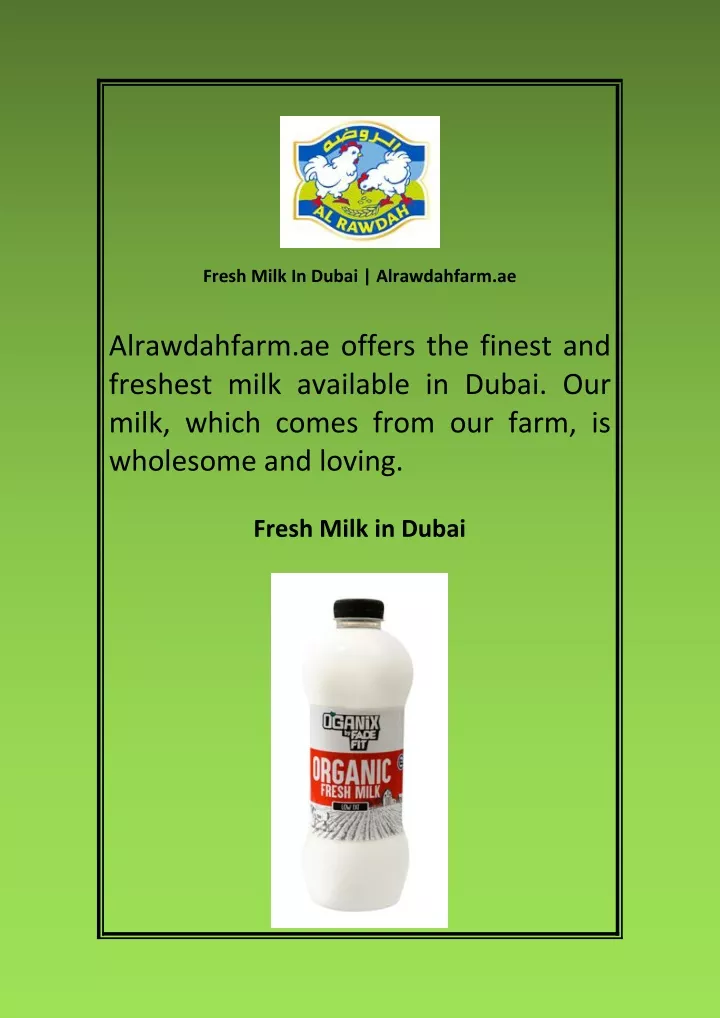 fresh milk in dubai alrawdahfarm ae