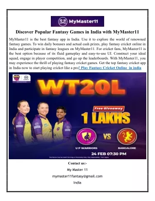 discover popular fantasy games in india with
