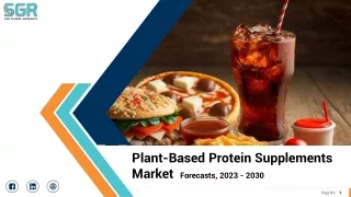 Plant-Based Protein Supplements Market , 2023 - 2032