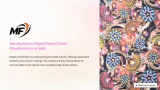 Digital Printed Fabric Manufacturers in India