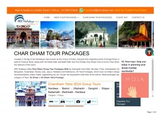 Char Dham Yatra Tour Package from Delhi