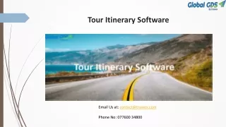 Tour Itinerary Software