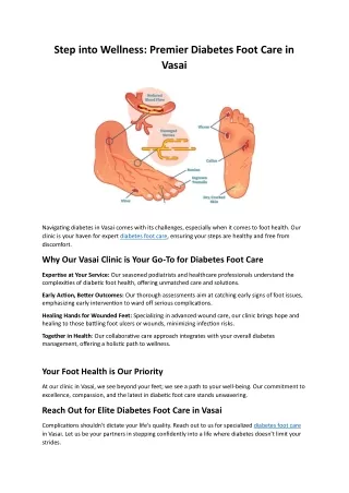 Step into Wellness: Premier Diabetes Foot Care in Vasai