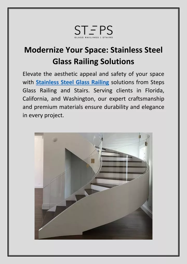 modernize your space stainless steel glass