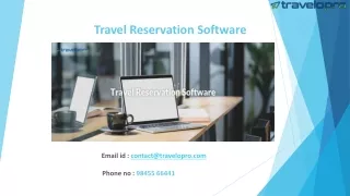 travel reservation software