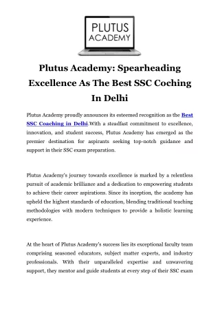 plutus academy spearheading