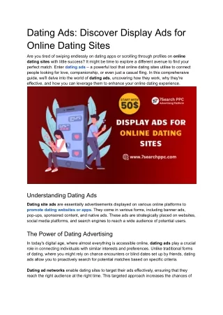 Dating Ads: Discover Display Ads for Online Dating Sites