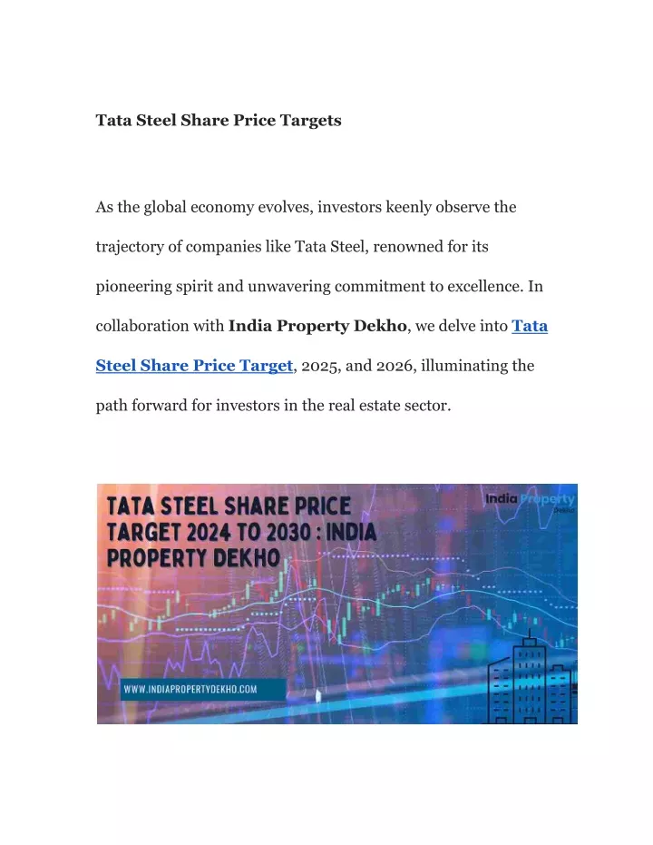 tata steel share price targets