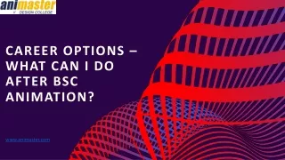 Career options – What can I do after BSC Animation 