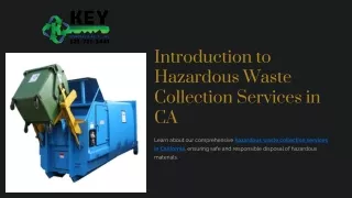 Safe and Efficient Hazardous Waste Disposal Services in CA